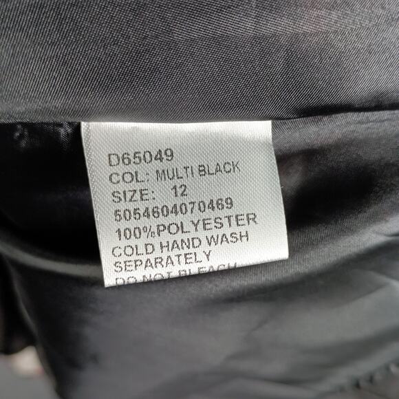 Stella Morgan Dress Size 8 Black Pink Rose Floral Fit Flare Party Cocktail - Picture 8 of 9